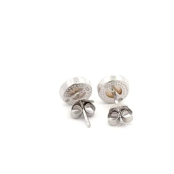 925 Sterling Silver Stud Earrings Freshwater Pearl - Picture 3 of 8